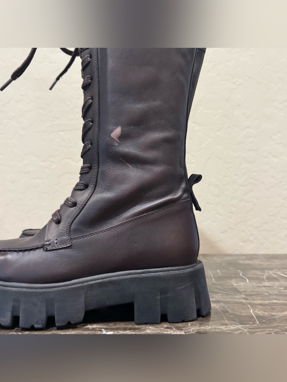 Free People Jones Leather Lace Up Combat Boots - Picture 3 of 15